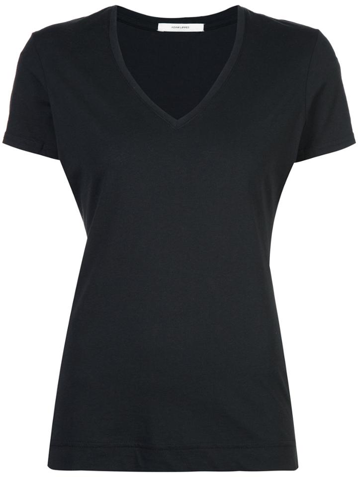 Adam Lippes V-neck T-shirt - Black
