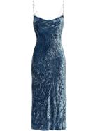 Miu Miu Crushed Velvet Dress - Blue