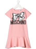 Moschino Kids Teen Bow Print Dress - Pink