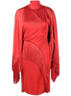 Givenchy - Dress With Fringing - Women - Acetate/viscose - 38, Red, Acetate/viscose