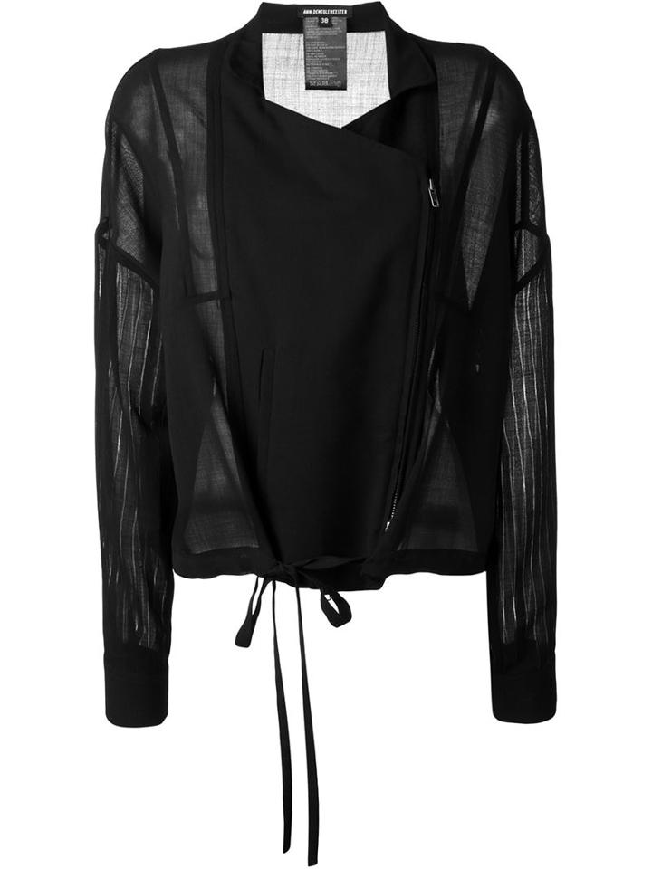 Ann Demeulemeester Sheer Sleeves Jacket