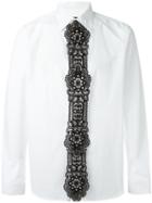Burberry Prorsum Lace Panel Shirt, Men's, Size: 40, White, Cotton