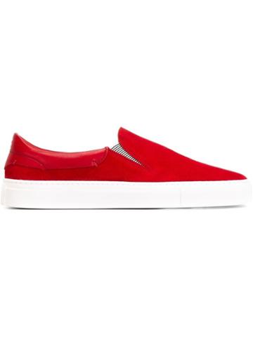 Hypnotic Yellow Slip-on Sneakers, Men's, Size: 41, Red, Leather/rubber