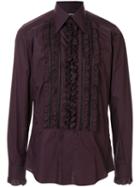 Dolce & Gabbana Ruffled Trim Shirt - Purple