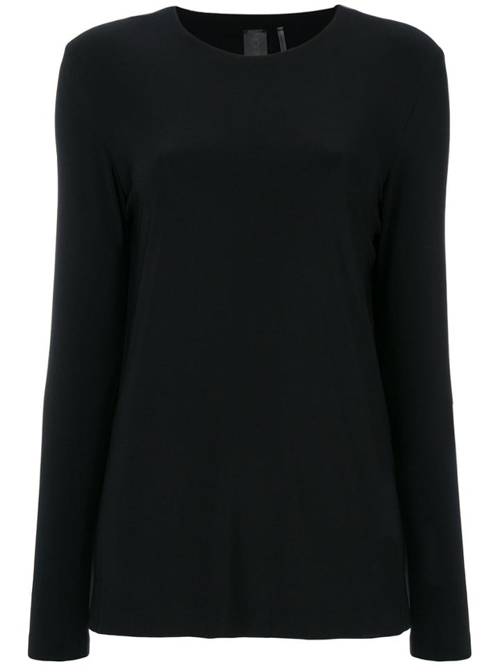 Norma Kamali Round Neck Sweater - Black