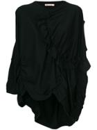 Marni Draped Jersey Top - Black