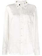 Marni Embellished-collar Long-sleeve Shirt - White
