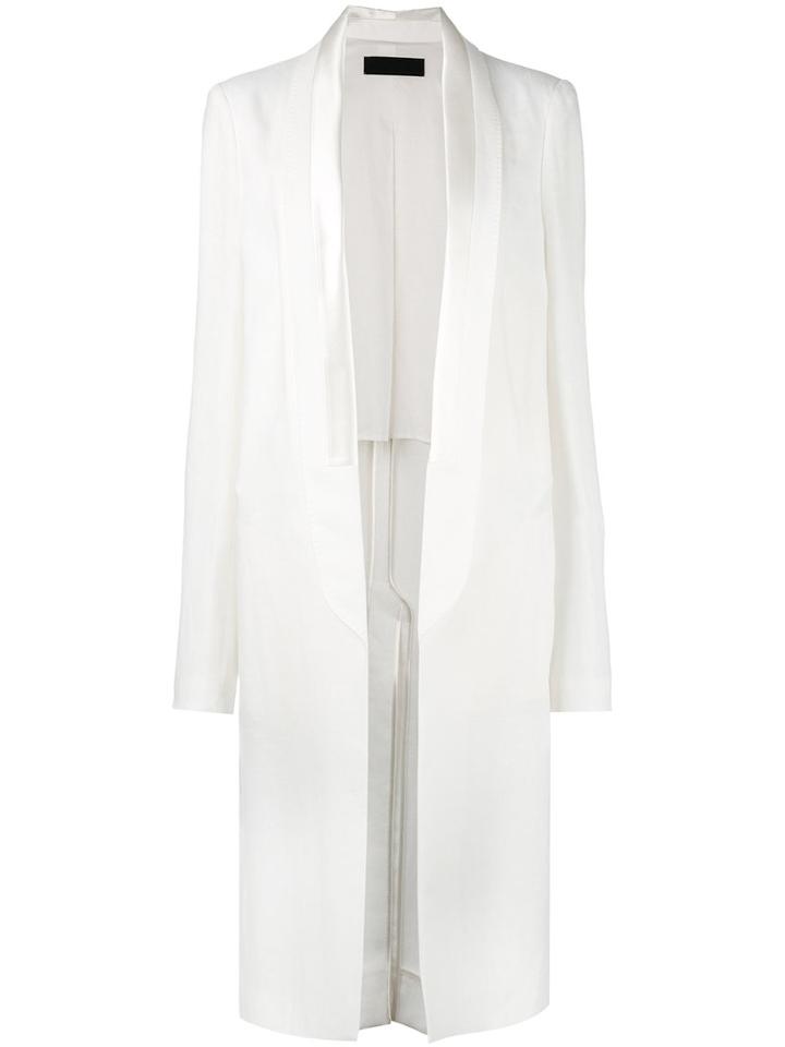 Haider Ackermann - Fitted Coat - Women - Silk/cotton/linen/flax/viscose - 38, White, Silk/cotton/linen/flax/viscose