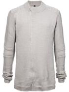 Nude Zipped Sweater - Grey