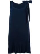 P.a.r.o.s.h. Ruffled Shift Dress, Women's, Size: Medium, Blue, Polyester