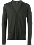 Isabel Benenato V-neck Cardigan, Men's, Size: Large, Green, Virgin Wool