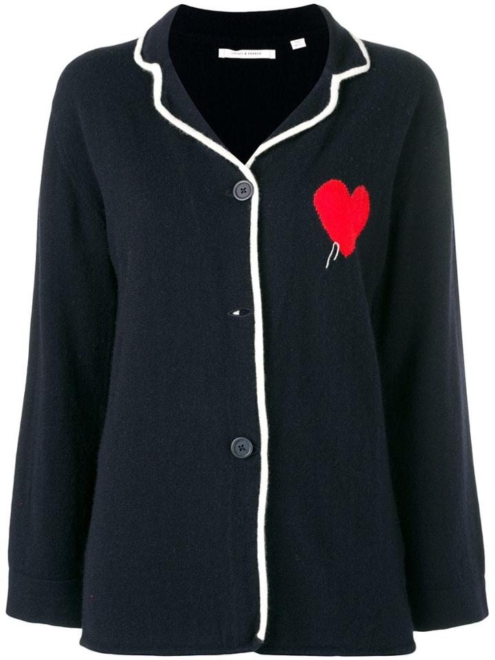 Chinti & Parker Heart Cardigan - Blue