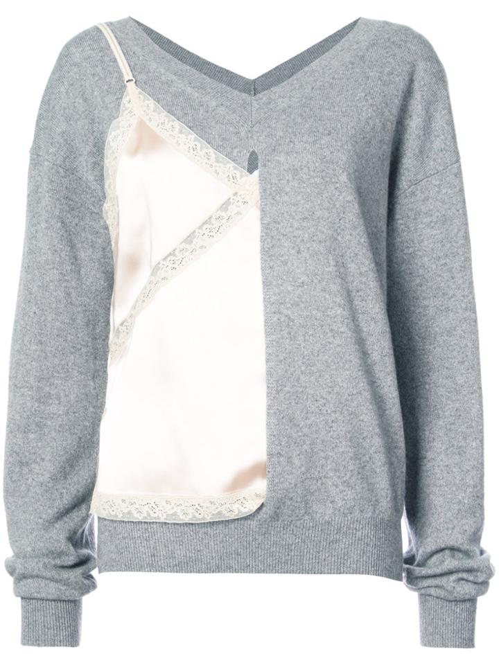 Alexander Wang Hybrid Jumper With Camisole Insert - Grey