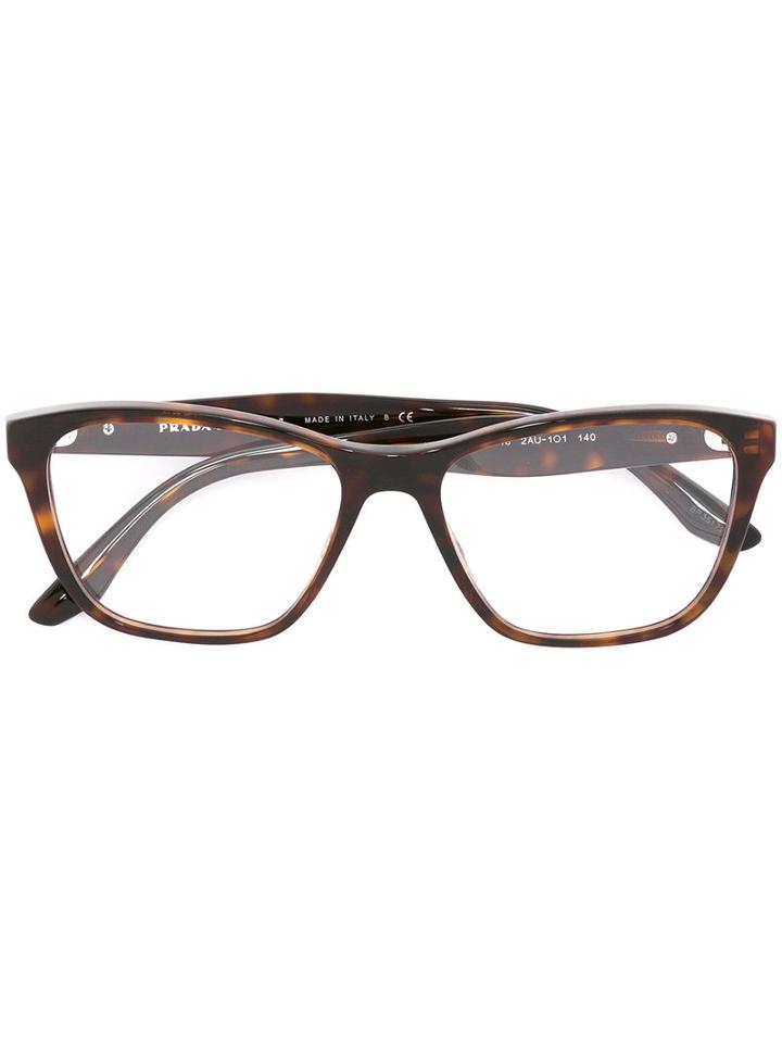 Prada Eyewear - Square Frame Glasses - Unisex - Acetate - 54, Black, Acetate