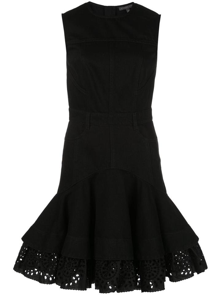 Alexander Mcqueen Fit And Flare Short Dress - Black