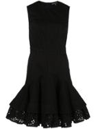 Alexander Mcqueen Fit And Flare Short Dress - Black