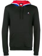 Le Coq Sportif Contrast Hooded Sweatshirt - Black
