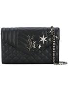 Saint Laurent - Star Embellished Clutch Bag - Women - Leather - One Size, Black, Leather