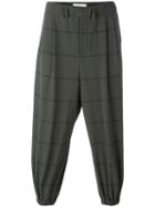 Lucio Vanotti Striped Elasticated Trousers, Men's, Size: 3, Green, Polyester/wool/spandex/elastane/cotton