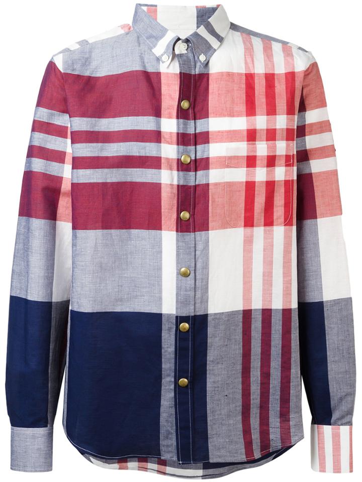 Moncler Gamme Bleu Checked Long Sleeve Shirt - Multicolour