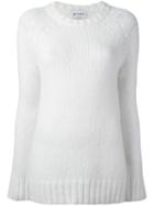 Dondup Round Neck Jumper, Women's, Size: Medium, White, Polyamide/alpaca/merino