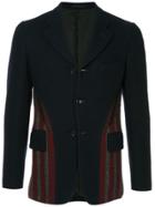 Comme Des Garçons Vintage Stripe Panel Blazer - Blue