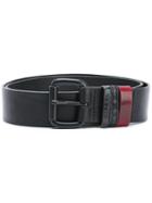 Diesel Scale Belt, Men's, Size: 85, Black, Calf Leather