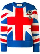Gucci Union Jack Jersey Sweatshirt, Women's, Size: Xs, Blue, Cotton