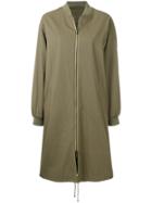 Army Yves Salomon Oversized Coat - Green