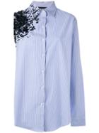 Filles A Papa Crash Embellished Asymmetric Shirt, Women's, Size: 1, Blue, Cotton