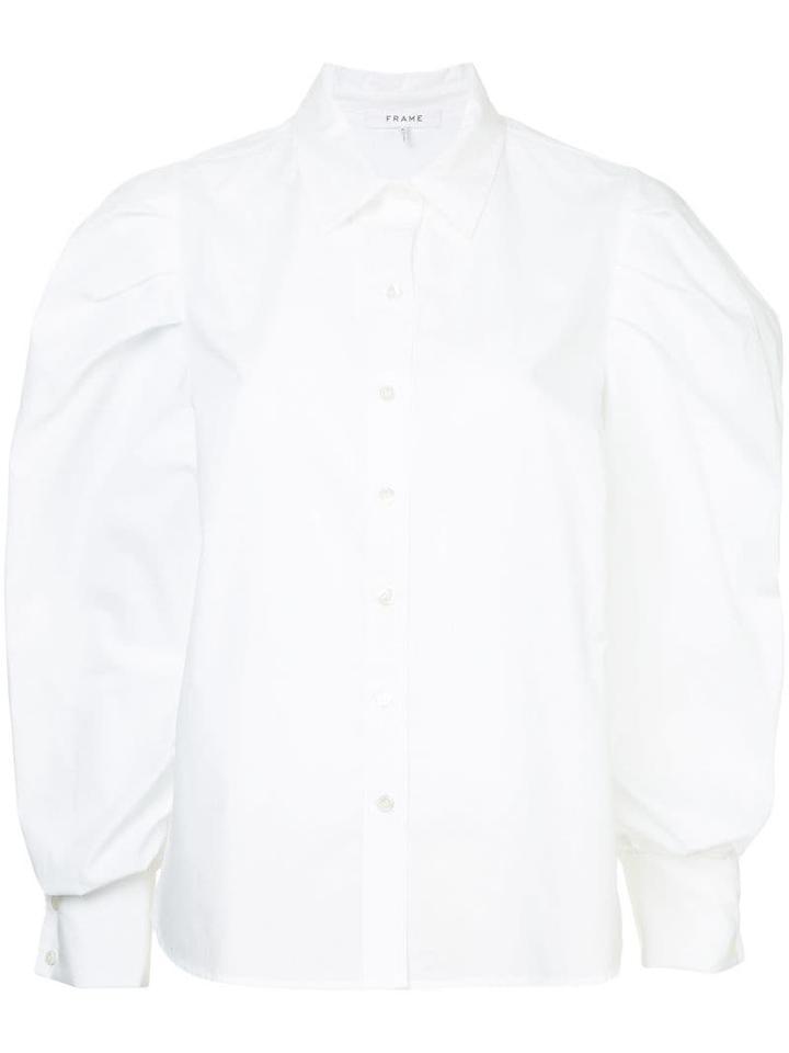 Frame Oversized Long-sleeve Shirt - White