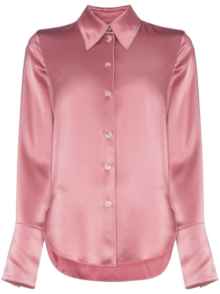 Nanushka Mandine Western Satin Shirt - Pink