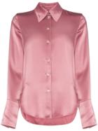Nanushka Mandine Western Satin Shirt - Pink