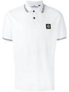 Stone Island Logo Patch Polo Shirt - White