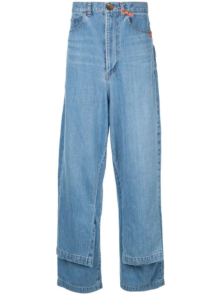Maison Mihara Yasuhiro Double Layer Jeans - Blue