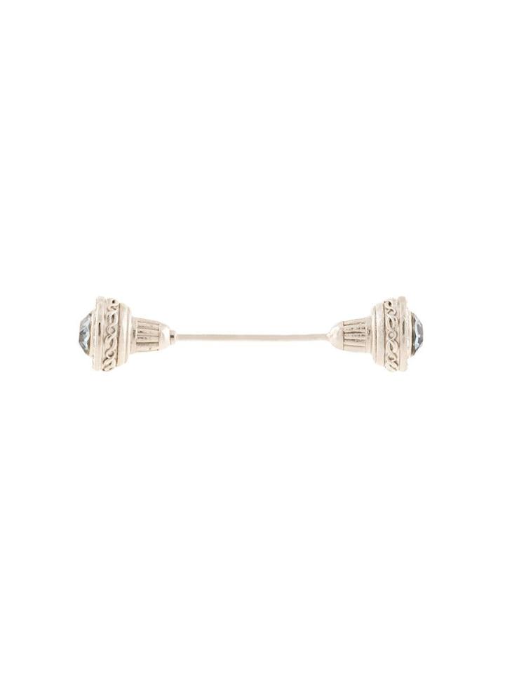Dolce & Gabbana Rhinestone-embellished Lapel Brooch - Silver