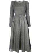 A Diciannoveventitre Flared Midi Dress - Grey