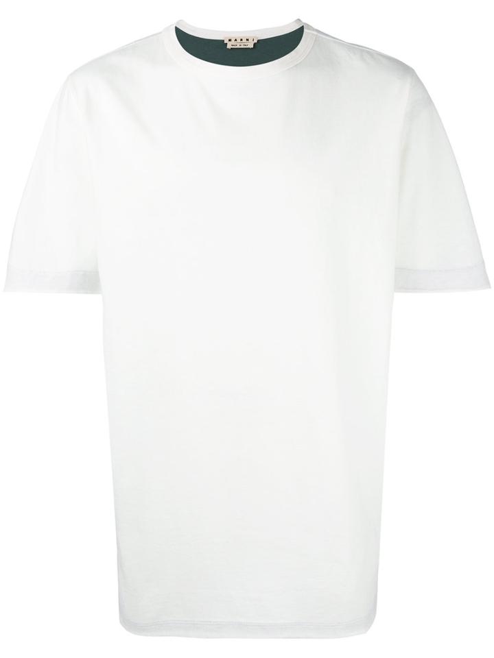 Marni - Crew Neck T-shirt - Men - Cotton - 48, White, Cotton
