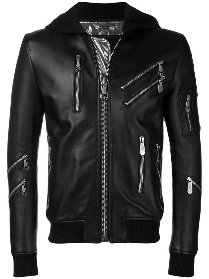 Philipp Plein Multiple Zips Jacket - Black