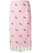 Thom Browne Pink Lace Trim Bloomer Skirt