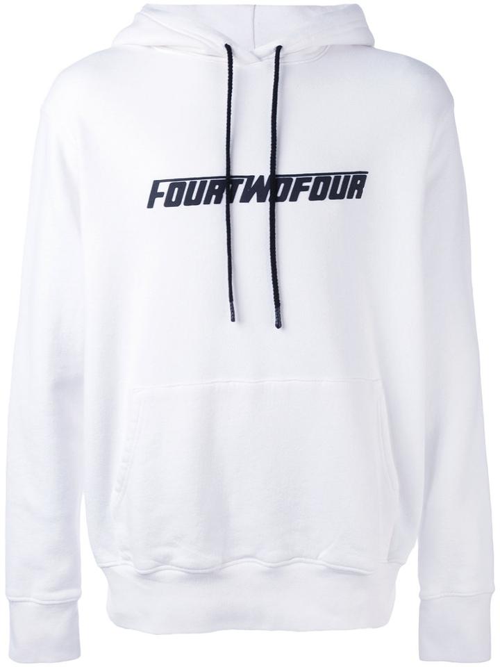 424 Fairfax - 'fourtwofour' Sweatshirt - Men - Cotton/spandex/elastane - Xl, White, Cotton/spandex/elastane