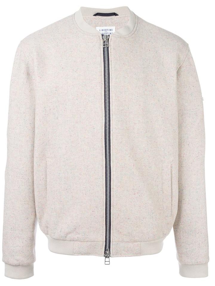 Libertine-libertine 'fever' Bomber Jacket, Men's, Size: Medium, Nude/neutrals, Virgin Wool/polyester