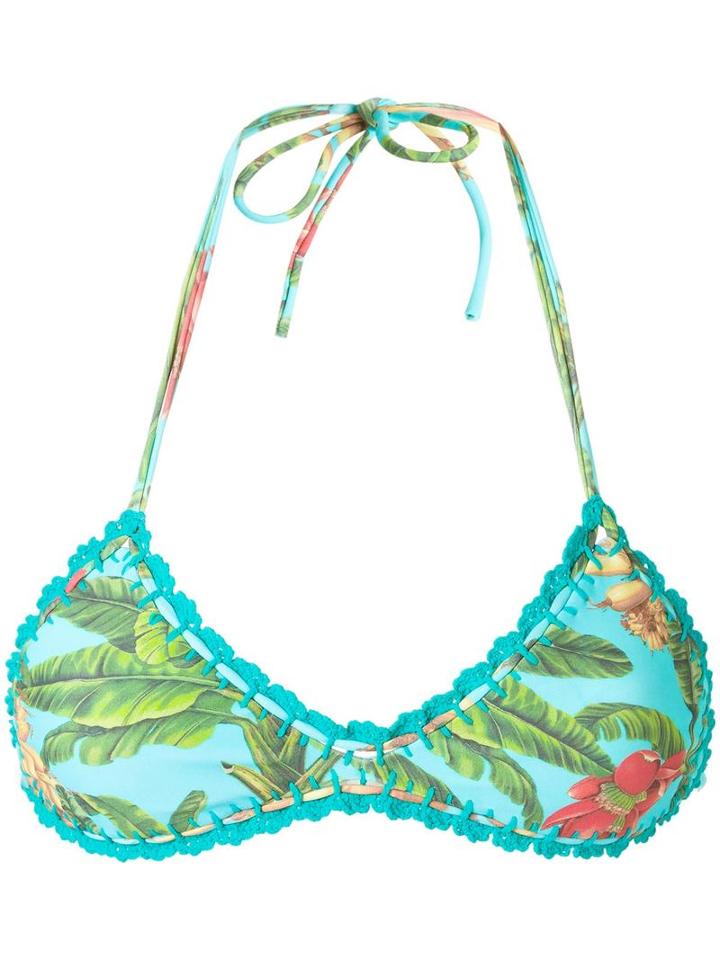Blue Man Printed Bikini Top, Women's, Size: P, Lyocell