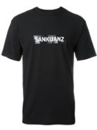 Sankuanz Logo Print T-shirt, Men's, Size: L, Black, Cotton