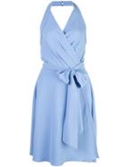 Dvf Diane Von Furstenberg Halter-neck Wrap Dress - Blue