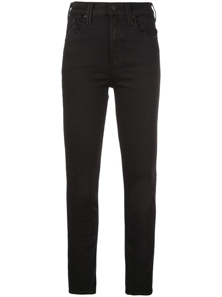 Mother High Waisted Skinny Jeans - Black