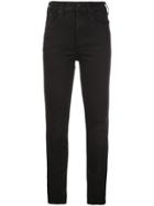 Mother High Waisted Skinny Jeans - Black