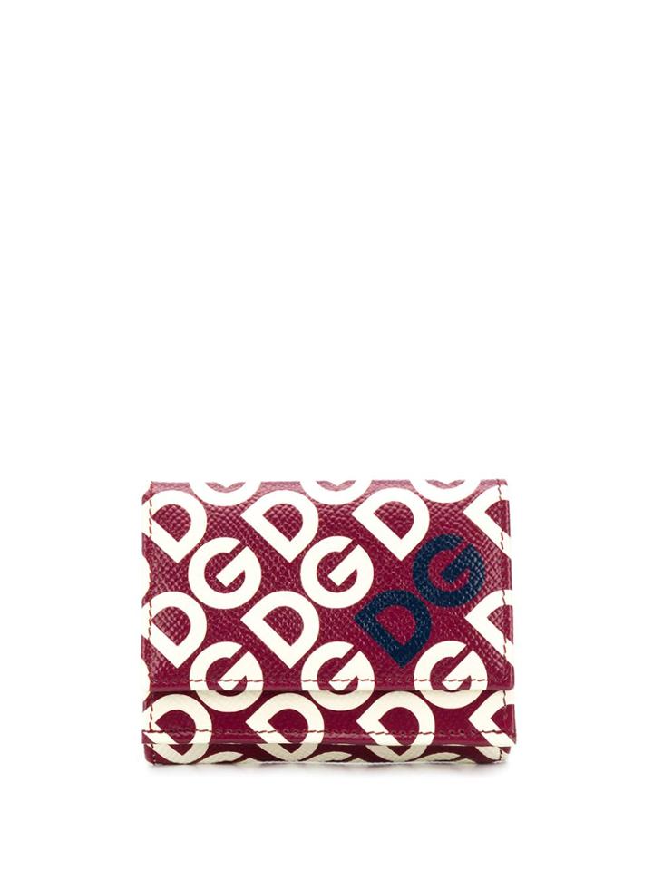 Dolce & Gabbana Small Dauphine Dg Logo Wallet - Red