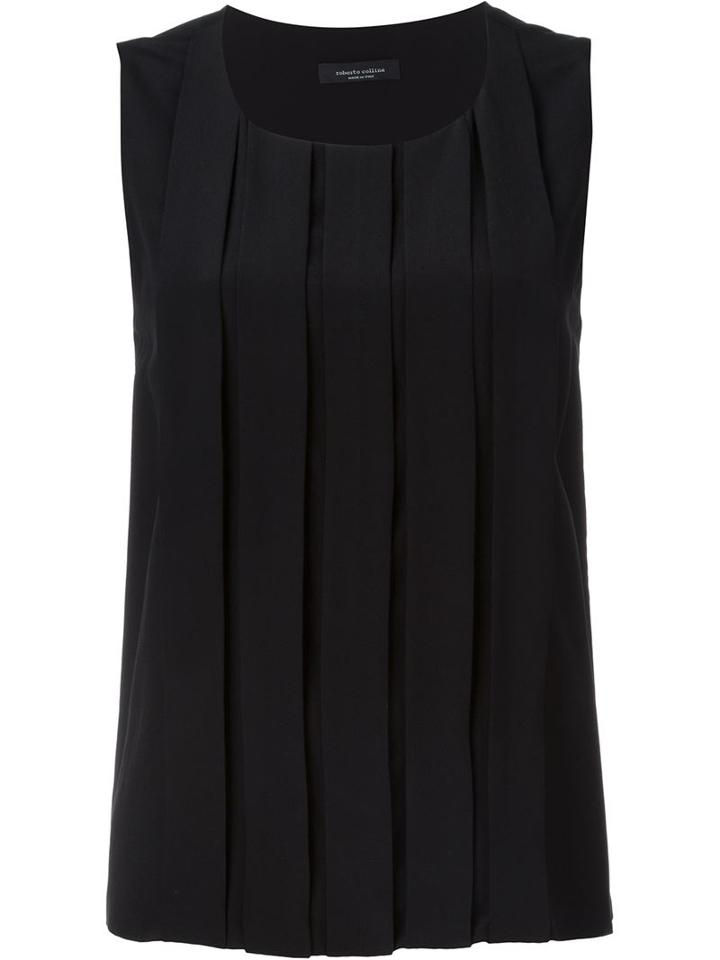Roberto Collina Pleated Sleeveless Top