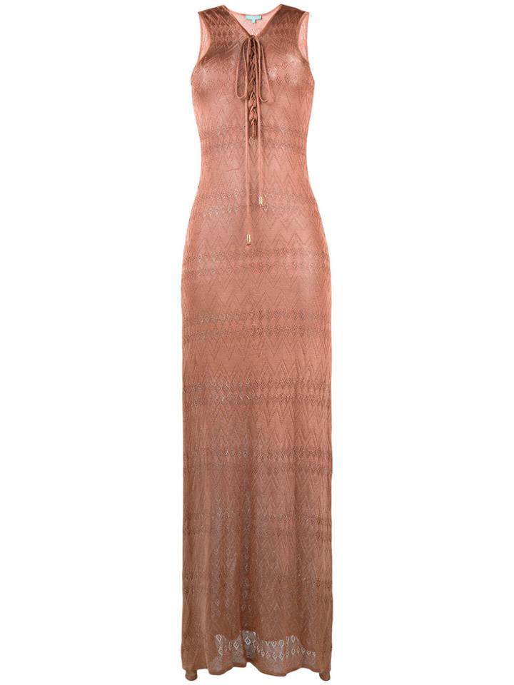 Melissa Odabash Sleeveless Knit Dress - Brown